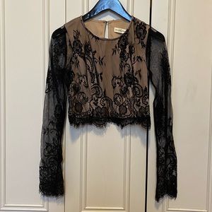 Abercrombie and Fitch lace sleeve top